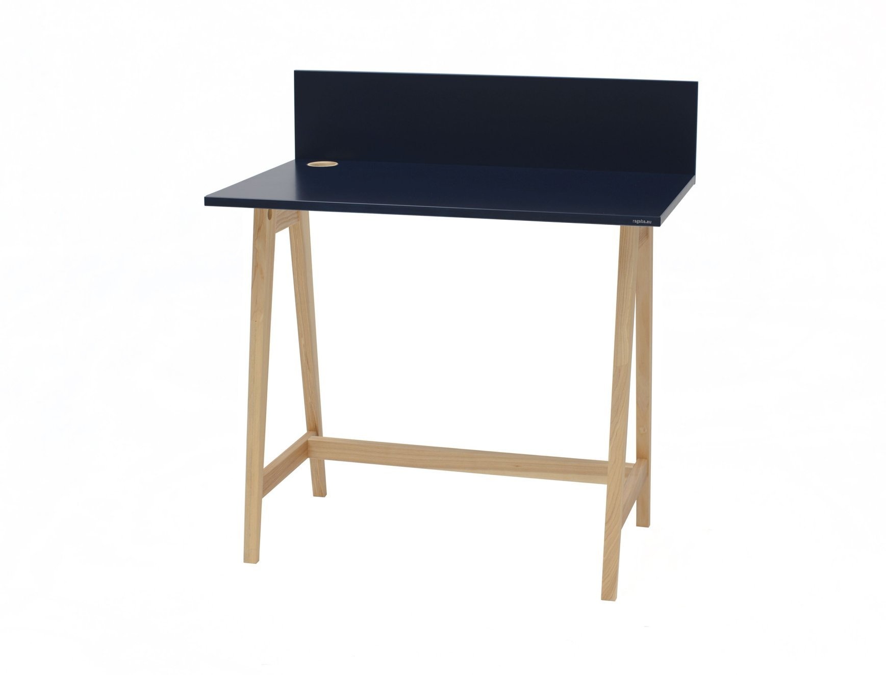 Bureau Luka | Essenhouten poten | Petrolblauwe kleur