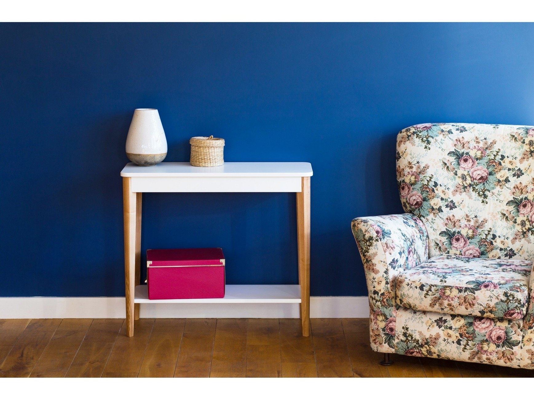 Consoletafel Ashme - Roze | 85cm Breedte | Essenhout & MDF | FSC100% Gecertificeerd