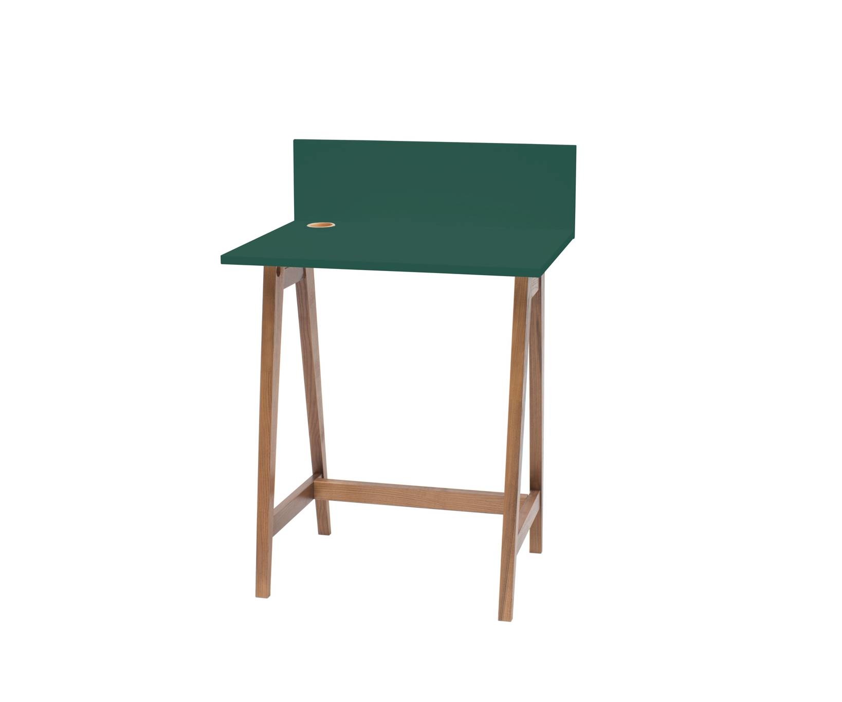 Bureau Luka in Zeegroen met Eiken poten | 65cm breed | FSCMIX gecertificeerd