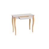Bureau Lillo - Lichtgrijs met natuurlijke beukenhouten poten, 1 lade - FSC® gecertificeerd