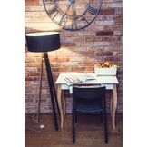 Bureau Lillo - Lichtgrijs met natuurlijke beukenhouten poten, 1 lade - FSC® gecertificeerd