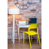 Bureau Lillo - Lichtgrijs met natuurlijke beukenhouten poten, 1 lade - FSC® gecertificeerd