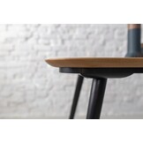 Contrast Eettafel 180x90 cm | Eiken tafelblad | Witte poten