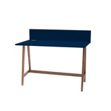 Bureau Luka, marineblauw - 110cm breed, eiken poten, FSC-gecertificeerd