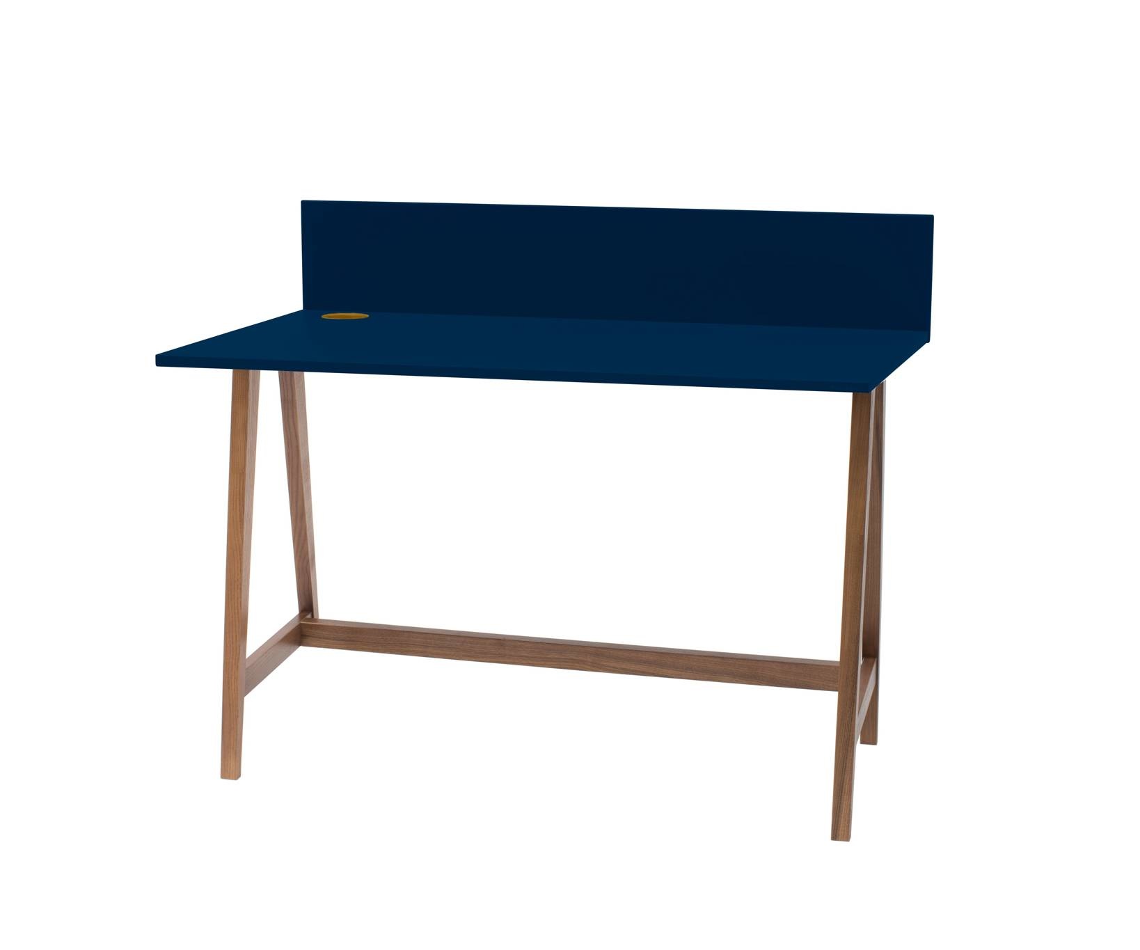 Bureau Luka, marineblauw - 110cm breed, eiken poten, FSC-gecertificeerd