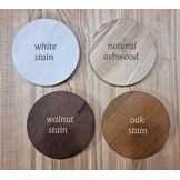 Endocarp krijtwitte salontafel van MDF & Essenhout, FSC gecertificeerd - 80x48x40 cm