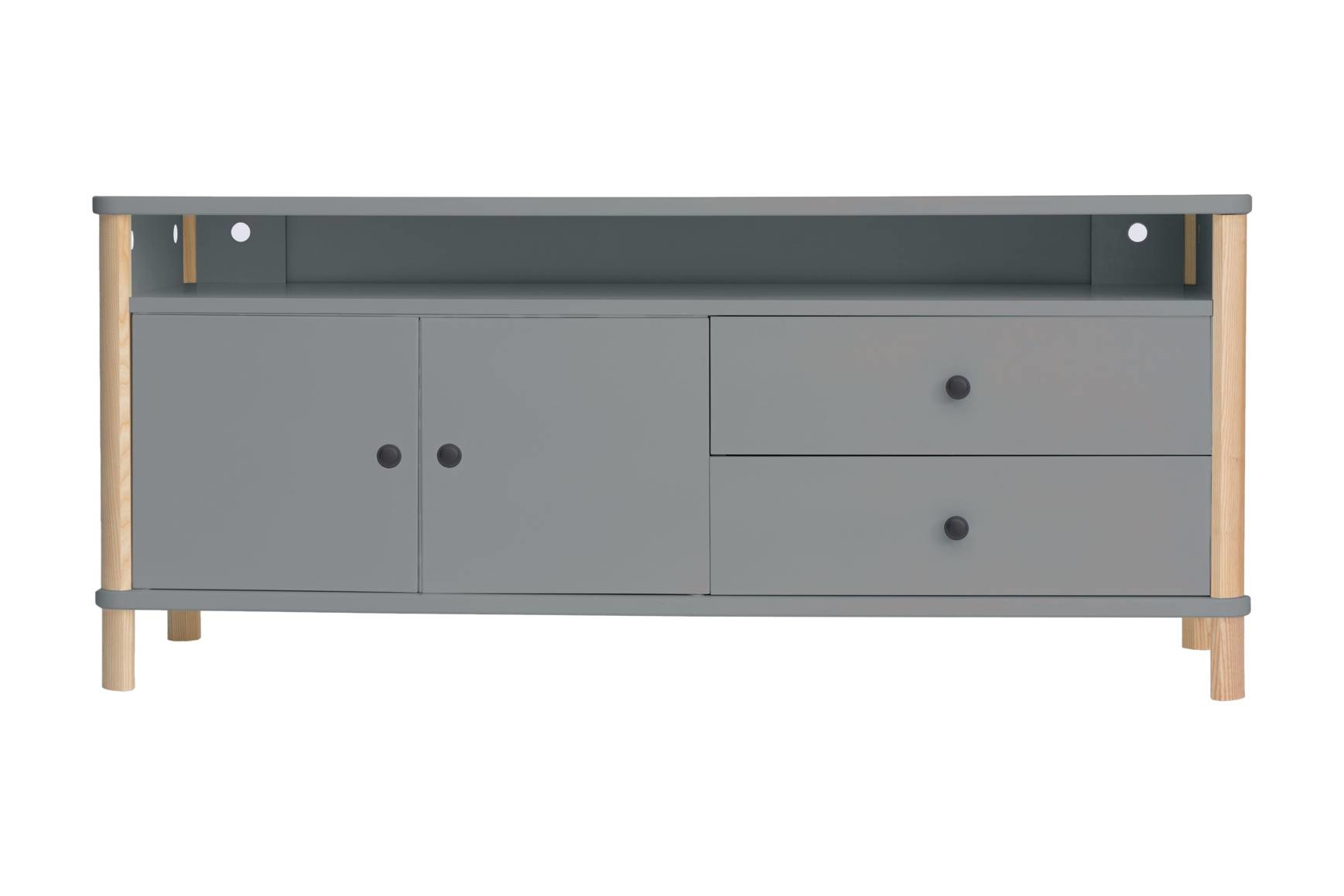 DONKERGRIJS TV Meubel - Ashme | 140cm Breed x 45cm Diep