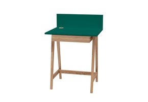Eco Luka desk, zeegroen with ash legs - 1 drawer