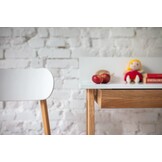 Eco Luka desk, zeegroen with ash legs - 1 drawer