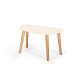 Endocarp Salontafel | Essenhouten poten | Krijtwit | FSCGecertificeerd