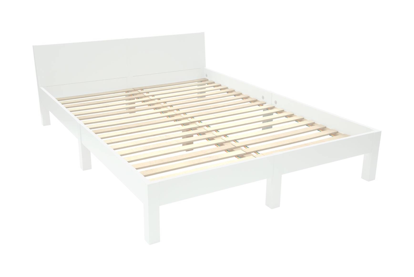 Dabi Bed 160x200cm in S 0502-G50Y wit - FSC gecertificeerd