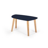 Endocarp Salontafel | Marineblauw Gelakt MDF & Essenhout | FSC Gecertificeerd