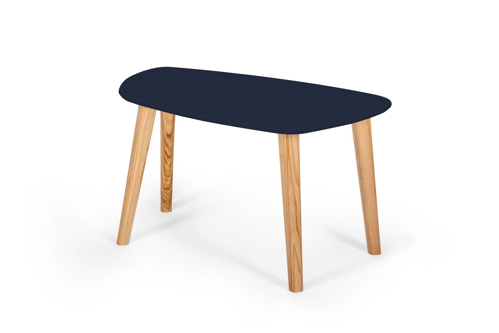 Endocarp Salontafel | Marineblauw Gelakt MDF & Essenhout | FSC Gecertificeerd