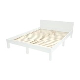 Dabi Bed - 160x220cm, wit, gelamineerd & gelakt MDF, FSC gecertificeerd