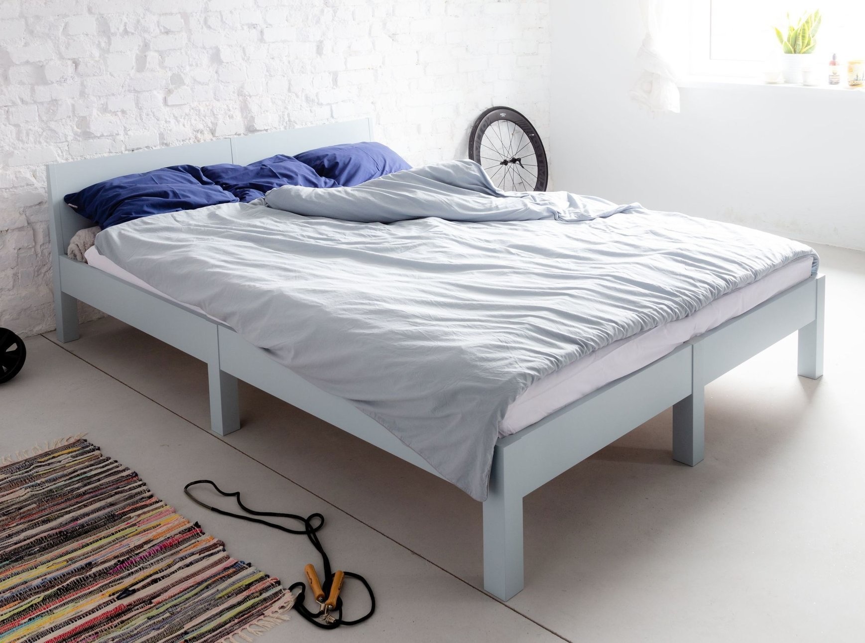 Dabi Bed - 160x220cm, wit, gelamineerd & gelakt MDF, FSC gecertificeerd
