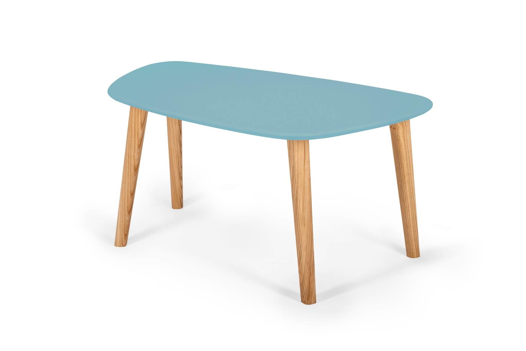 Endocarp Salontafel | Zacht Blauw | Essenhouten Poten