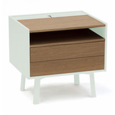 Diamond Nachtkastje - Vluchtige Munt | FSC Gecertificeerd | Natuurlijk Eikenfineer & Beukenhout | 40,1 cm Diepte