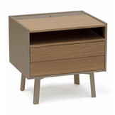 Diamond Nachtkastje in Beverbruin | FSC Gecertificeerd | 40.1cm D x 50.6cm B x 47.6cm H