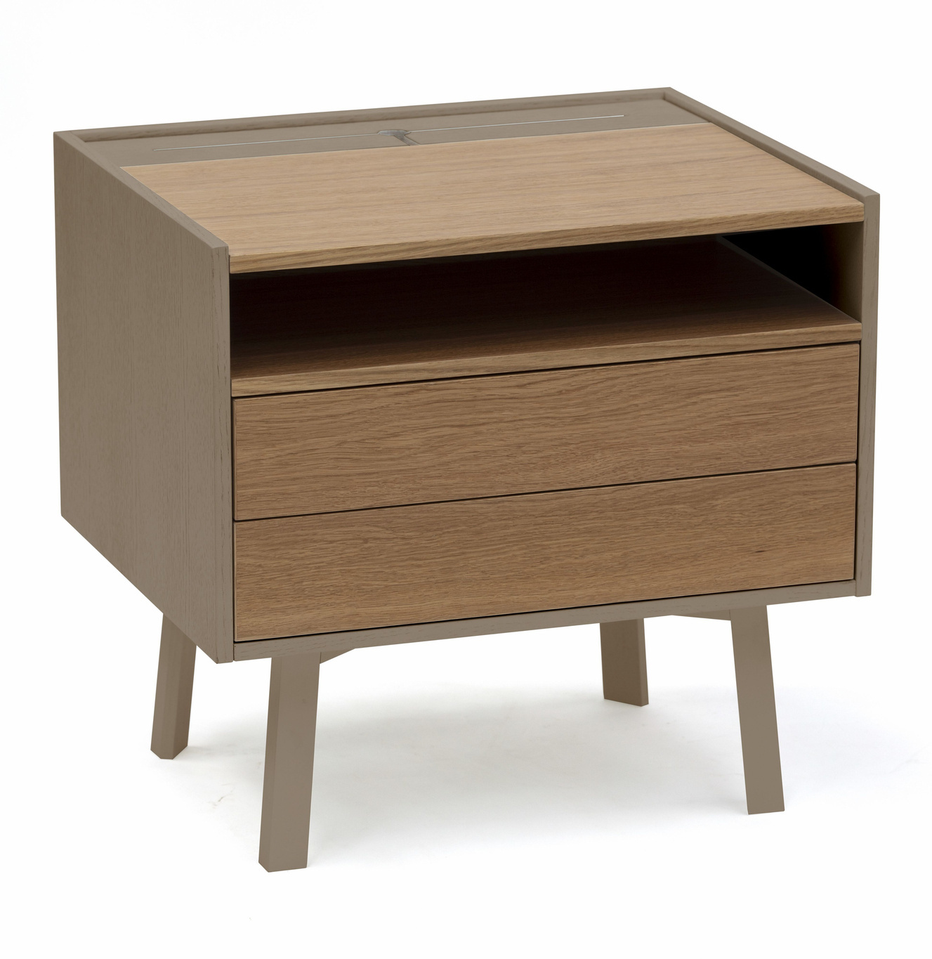 Diamond Nachtkastje in Beverbruin | FSC Gecertificeerd | 40.1cm D x 50.6cm B x 47.6cm H