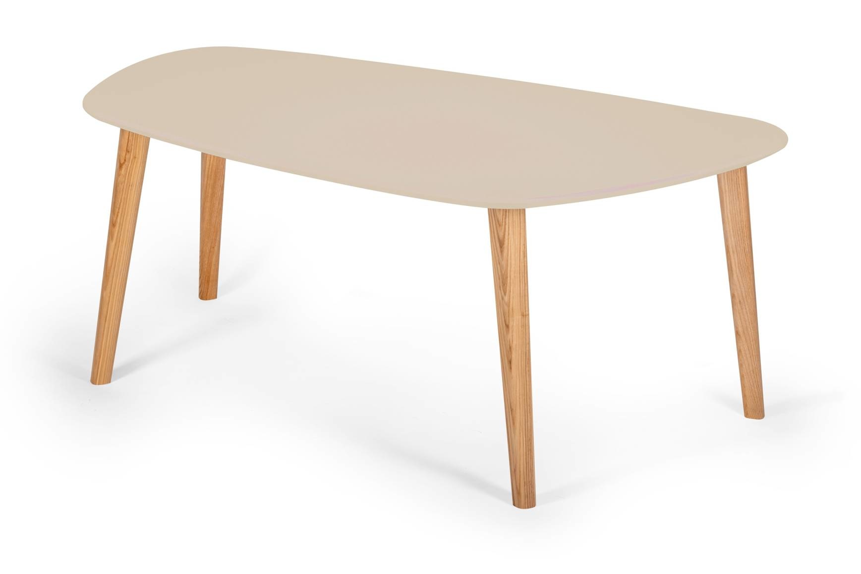 Endocarp Salontafel - Bruin Beige, Essenhout Poten, 110x66x45cm