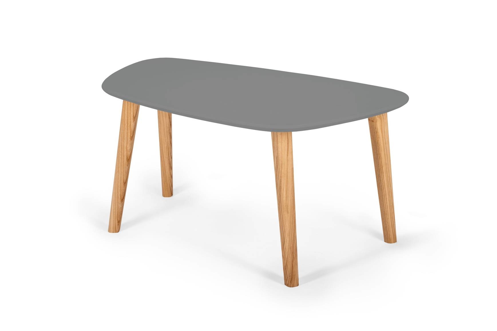 Endocarp Salontafel - Essenhout Poten, 80x48x40cm, Donkergrijs (S 4502-G)