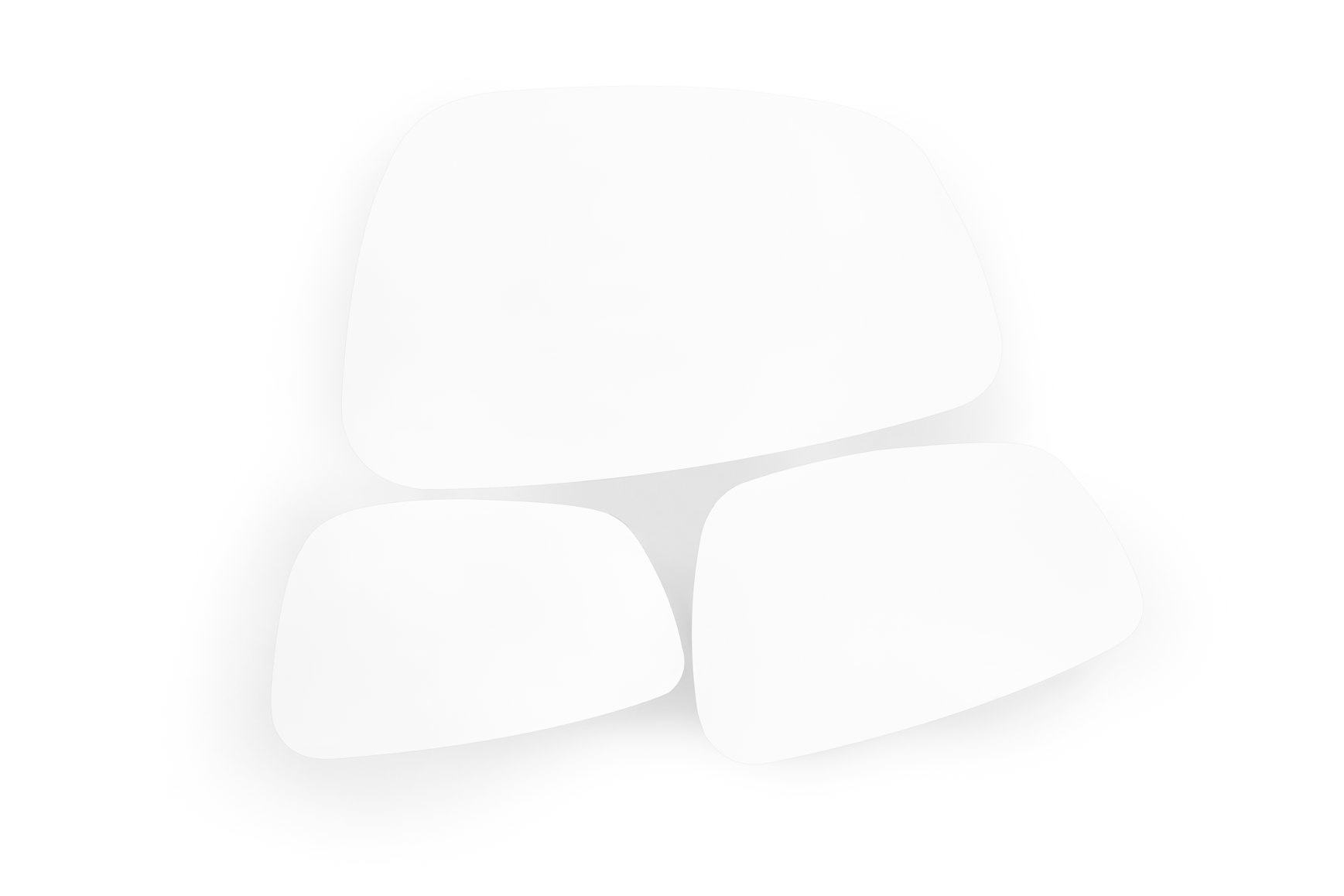 Endocarp Salontafel - Essenhout Poten, 80x48x40cm, Donkergrijs (S 4502-G)