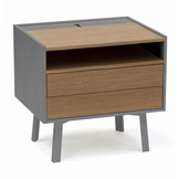 Diamond Nachtkastje - Donkergrijs Betongrijs - 50,6x40,1x47,6 cm