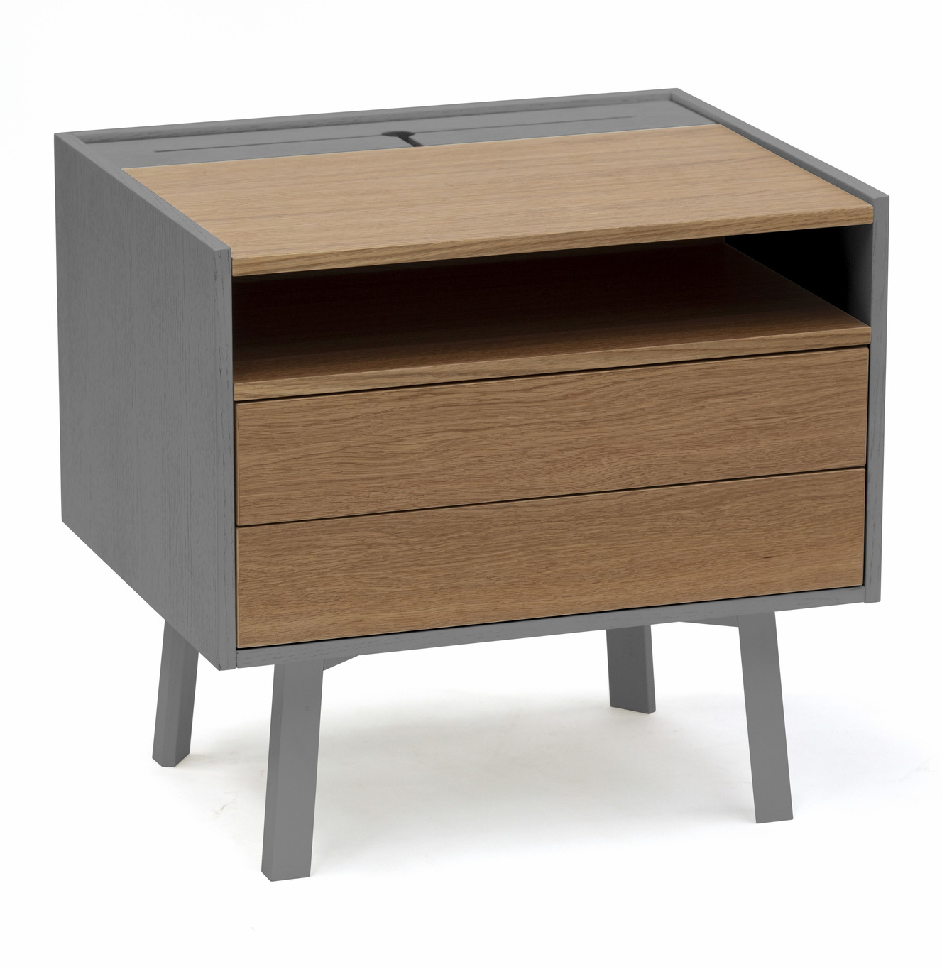 Diamond Nachtkastje - Donkergrijs Betongrijs - 50,6x40,1x47,6 cm
