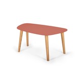 Endocarp Salontafel Antiek Roze - Essenhout Poten | 80x48x40cm