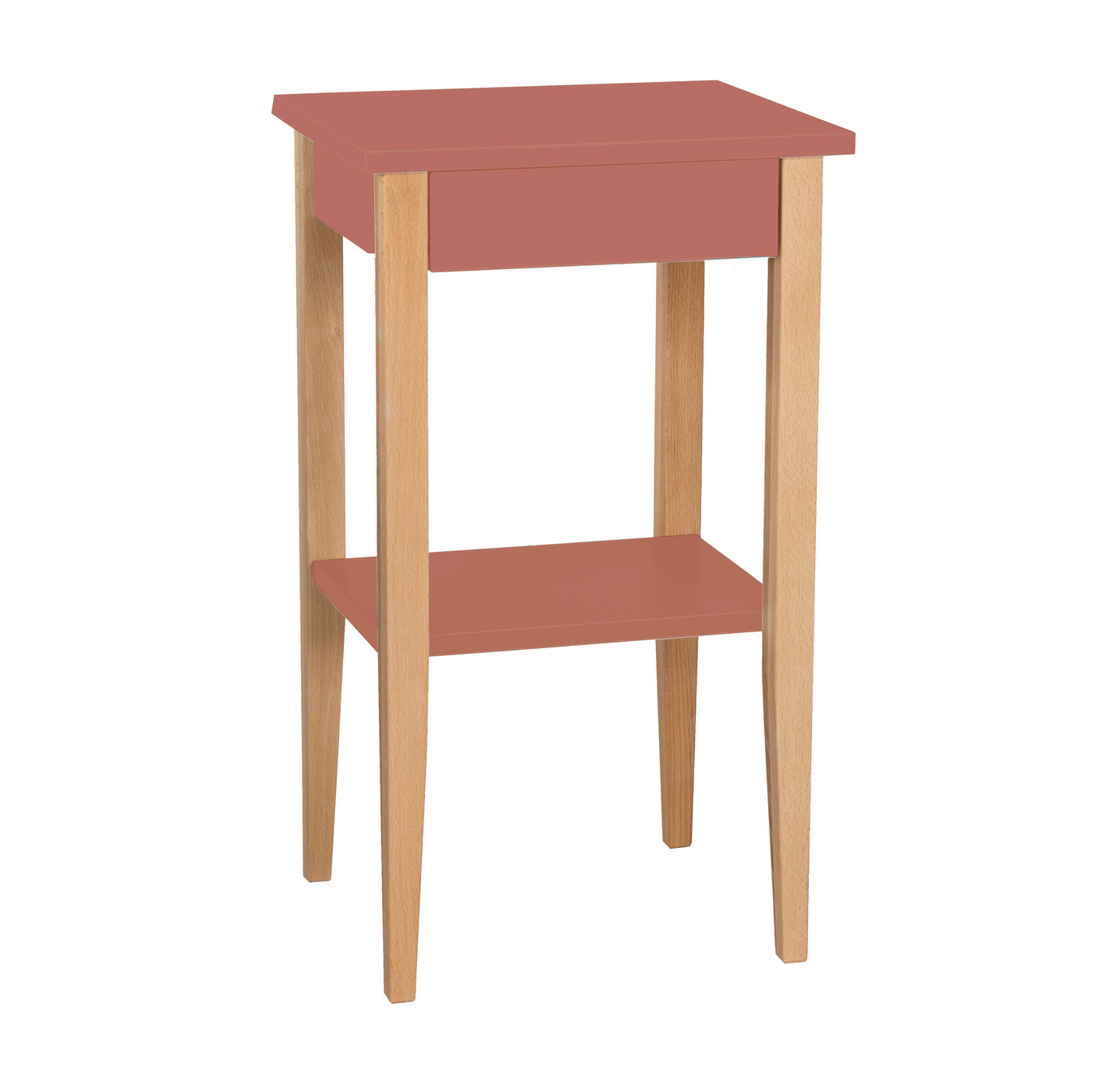 Entlik Antiek Roze Nachtkastje 40x35x70cm, Beukenhout & MDF - FSC Gecertificeerd