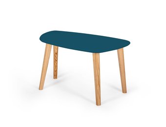Endocarp Salontafel in Petrolblauw Gelakte MDF & Essenhout met FSC-Certificering