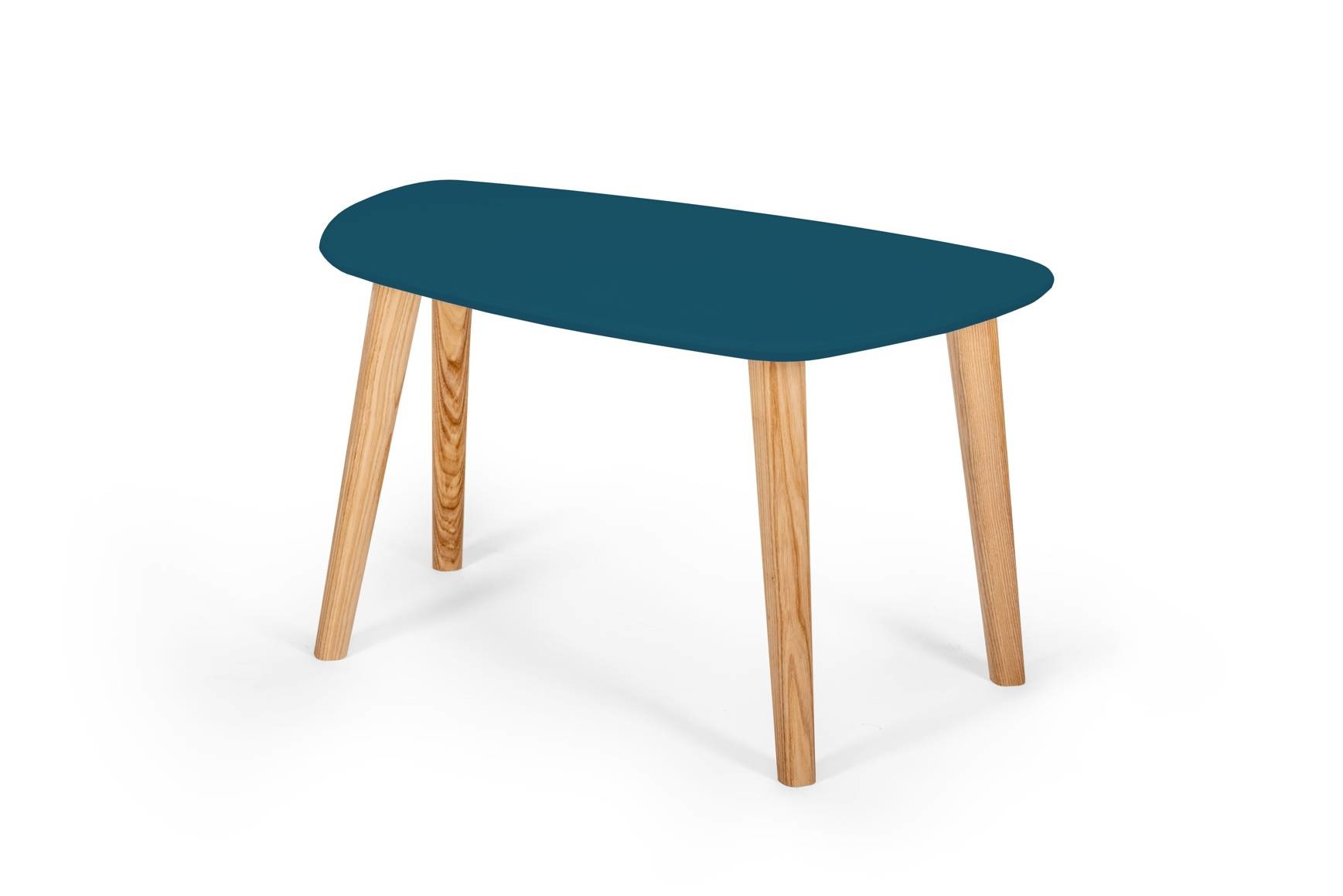 Endocarp Salontafel in Petrolblauw Gelakte MDF & Essenhout met FSC-Certificering