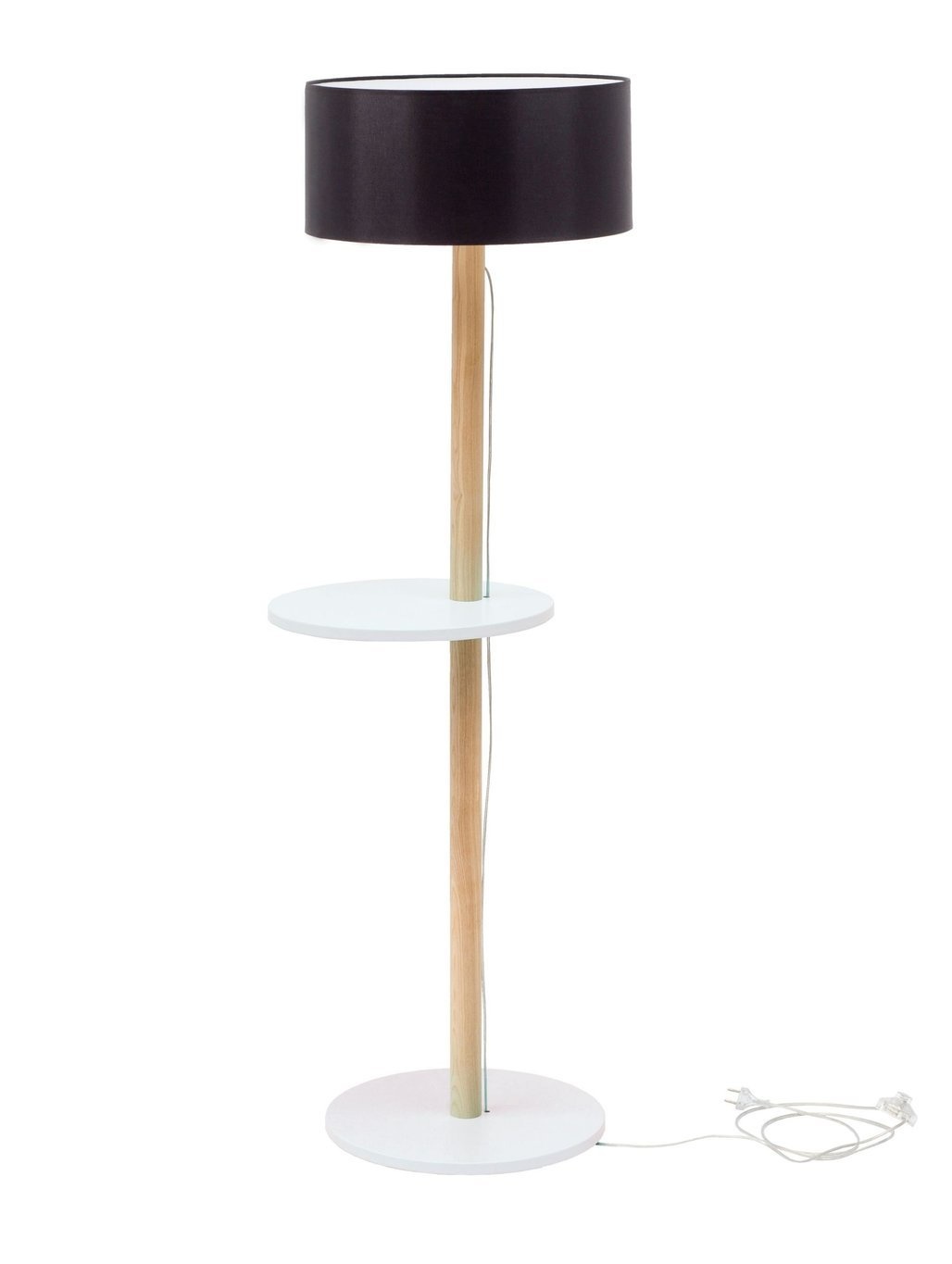 Designlamp Essenhout Zigzagkoord Zwart-wit | FSC-gecertificeerd