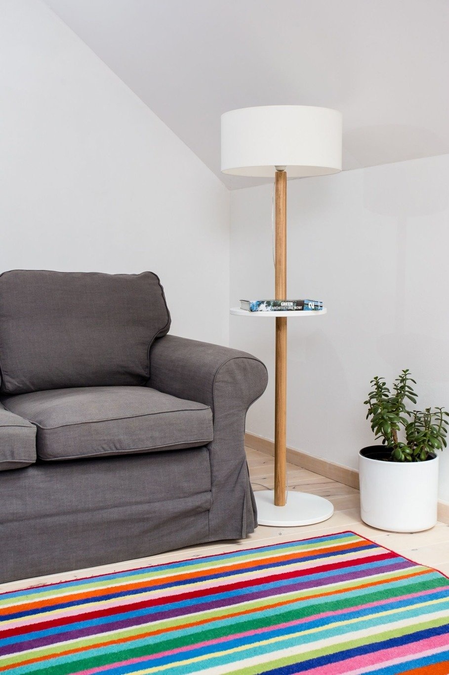 Designlamp Essenhout Zigzagkoord Zwart-wit | FSC-gecertificeerd