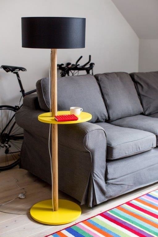 Designlamp Essenhout Zigzagkoord Zwart-wit | FSC-gecertificeerd