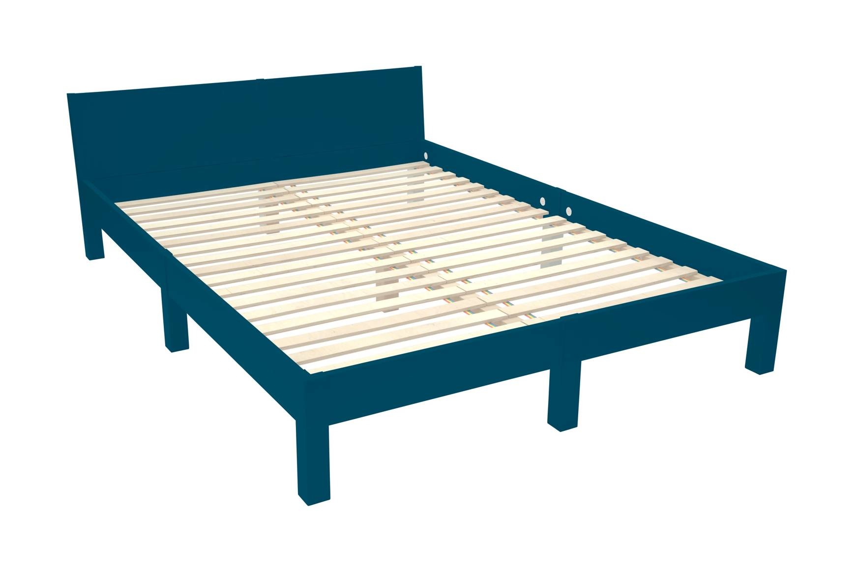 Dabi Bed 160x200cm in Petrolblauw - FSC gecertificeerd met inbegrepen latten
