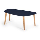 Endocarp Salontafel Marineblauw | Essenhouten Poten, 110x66x45cm | FSC Gecertificeerd