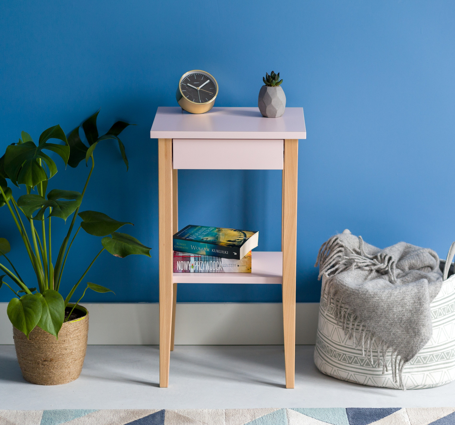 Entlik Nachtkastje - Zacht Blauw, Beukenhout & MDF, FSC Certificering