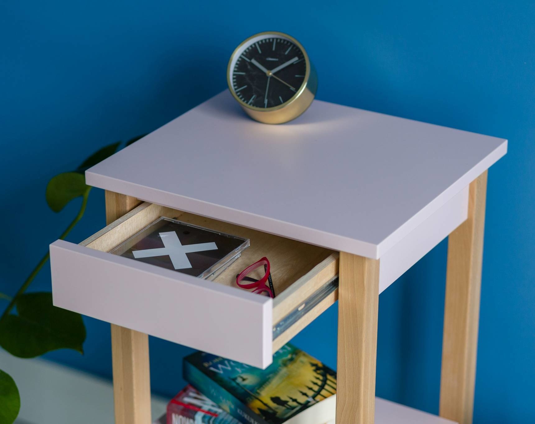 Entlik Nachtkastje - Zacht Blauw, Beukenhout & MDF, FSC Certificering