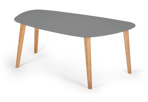 Endocarp salontafel - Donkergrijs gelakt MDF & essenhout