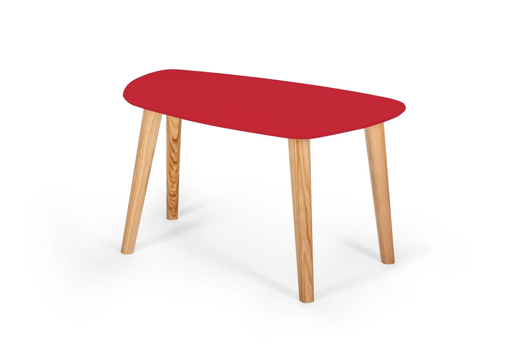 Endocarp Salontafel - Rood Gelakt MDF & Essenhout | FSC Gecertificeerd