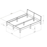 Dabi marineblauw bed 160x200cm | FSC100% & FSCMIX gecertificeerd