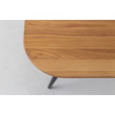 Eettafel Contrast | Zwart Poten | Eiken Houten Blad