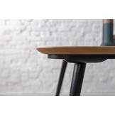 Eettafel Contrast | Zwart Poten | Eiken Houten Blad