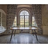 Eettafel Contrast | Zwart Poten | Eiken Houten Blad