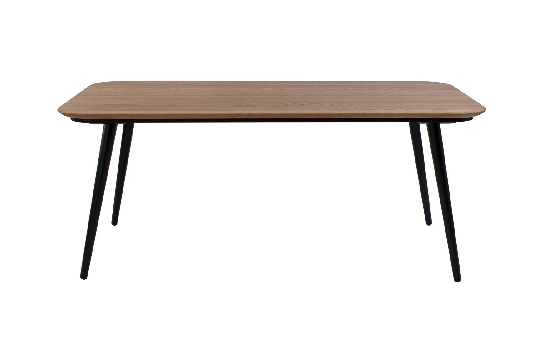 Eettafel Contrast | Zwart Poten | Eiken Houten Blad