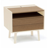 Diamond krijtwit nachtkastje - FSC100% & FSCMIX gecertificeerd, 40,1 cm diep