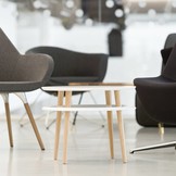 Bijzettafel Ufoto 57cm Donkergrijs | Beukenhouten Poten | FSC Gecertificeerd