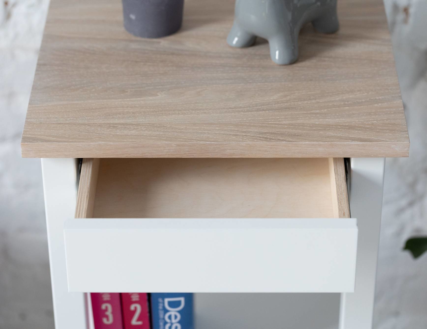 Entlik Nachtkastje - Wit Eiken, Beukenhout en Eikenfineer | 70cm Hoog