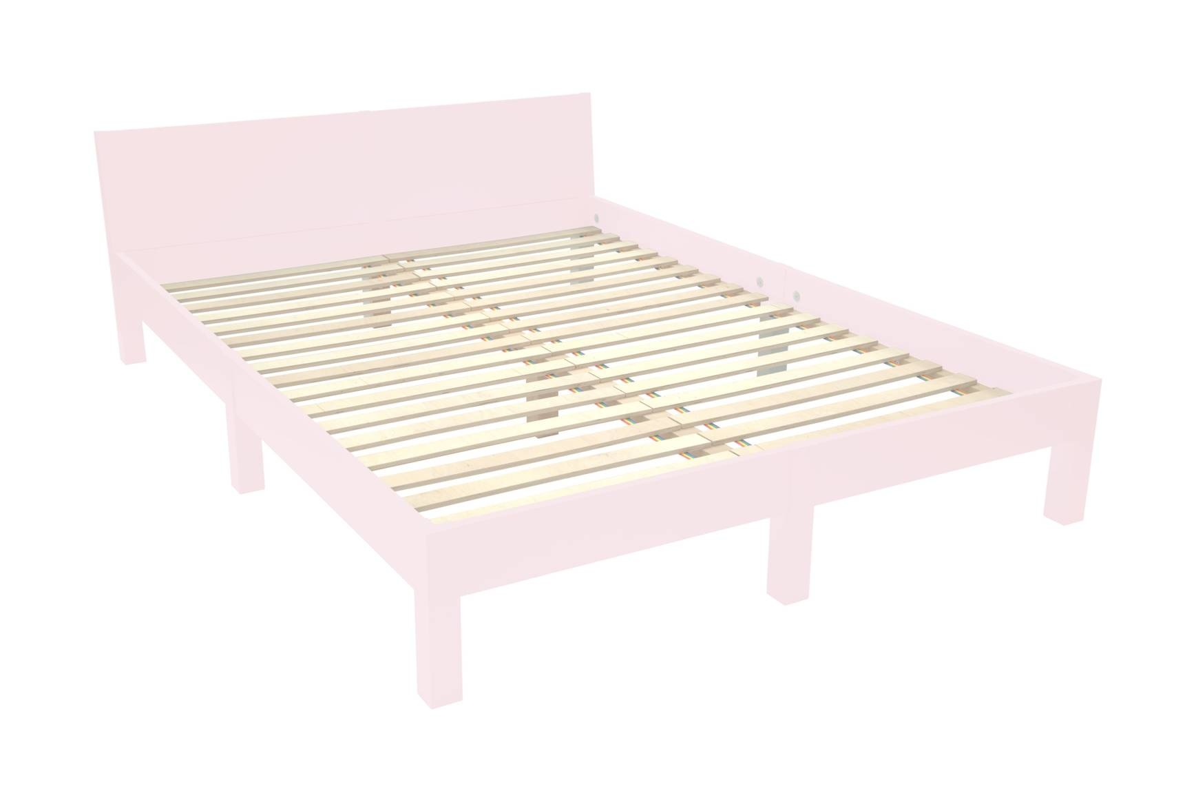 Dabi roze bed 160x200cm - FSC gecertificeerd MDF & beukenhout